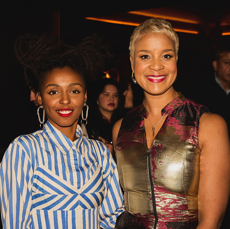 Alumni Brandice Daniel and Belania Daley pose for a picture at the 2025 NYC Foundation Alumni Holiday Party