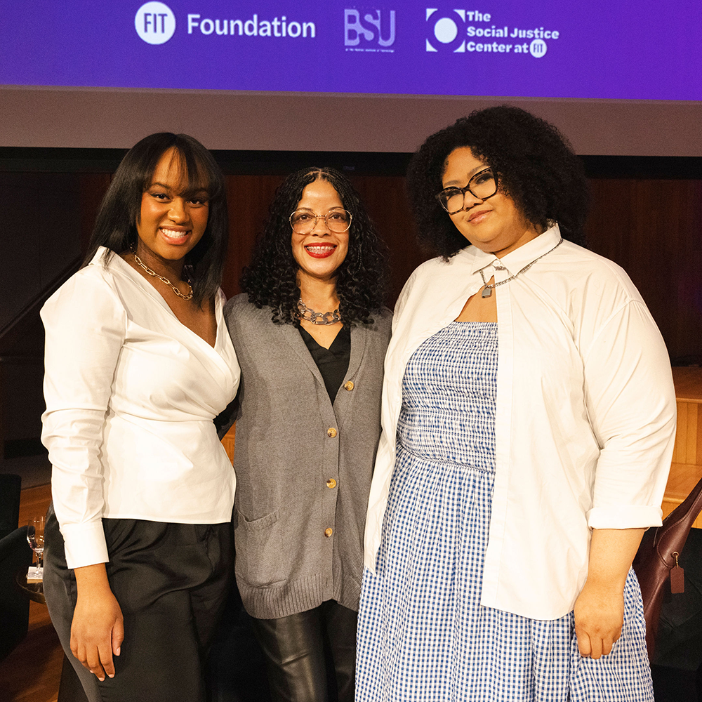 Group photo of moderator Mackenzie Harding at 2026 FIT Black History Month event