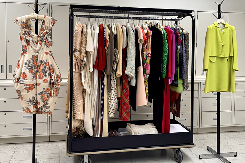 clothing on garment rack