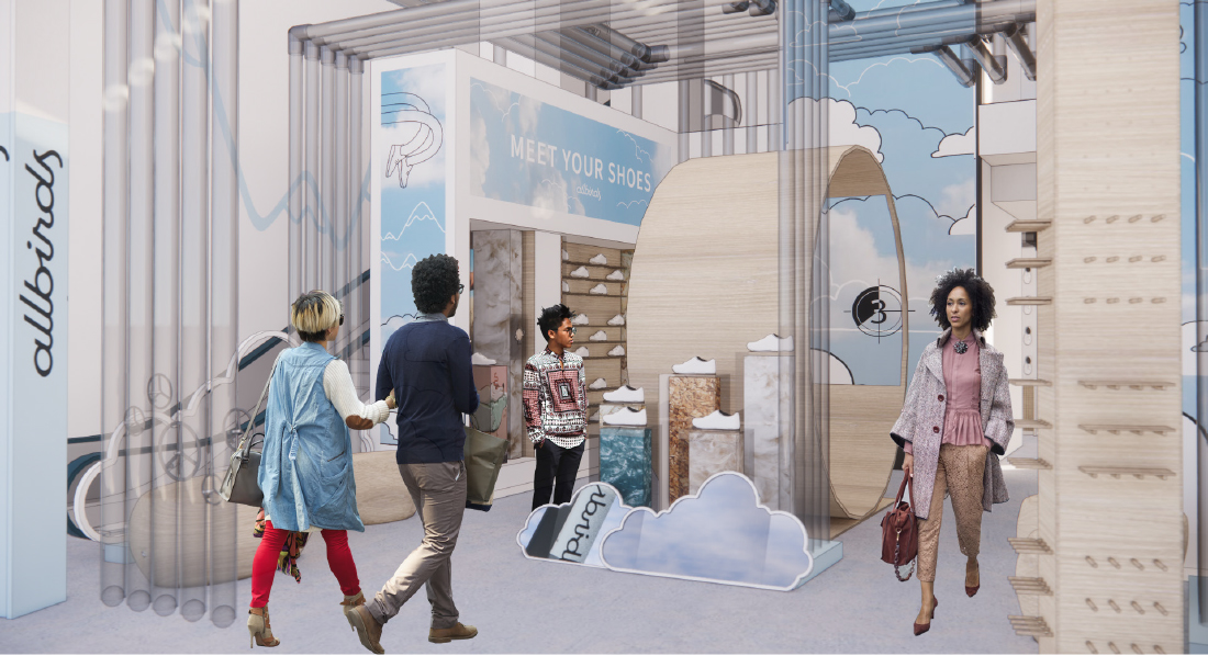 Lyka Williams created a branded temporary retail experience that not only fostered consumer engagement with the brand, but fully immersed customers in their sustainable movement.