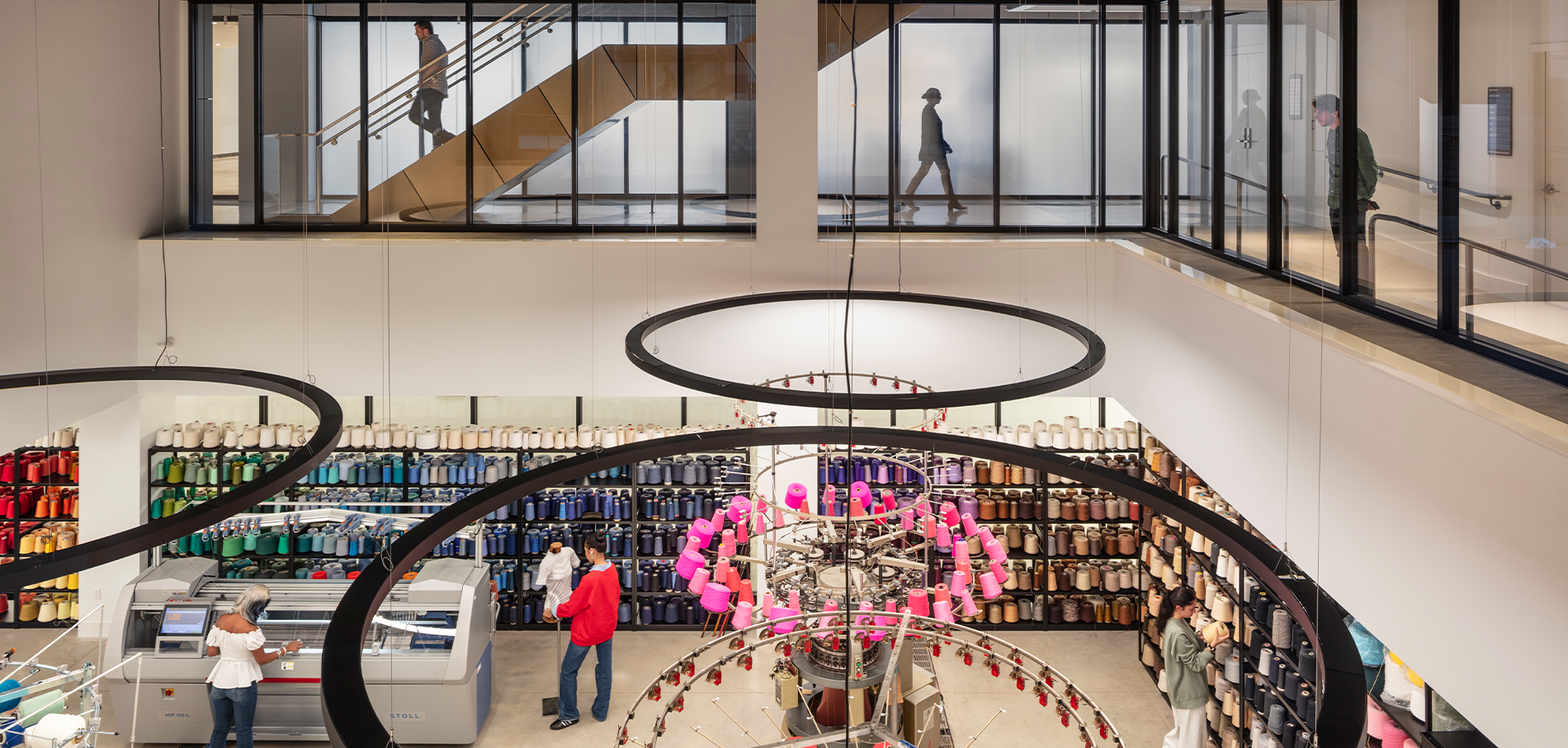 knitting lab in the Joyce F. Brown Academic Building