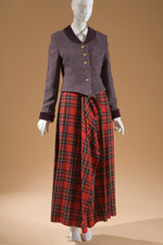 Women's ensemble in tweed and tartan