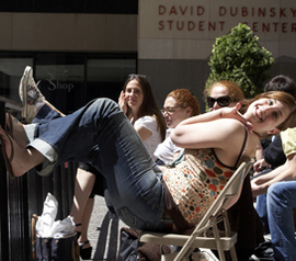 Students Outside Student Center