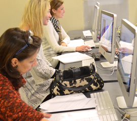 students in computer lab