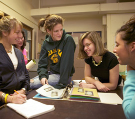 Students talking