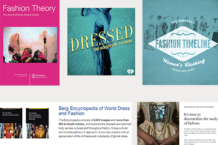 collage of fashion studies resources