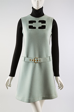 Pierre Cardin, “Cosmos” dress, 1967, gift of Lauren Bacall. 72.91.30