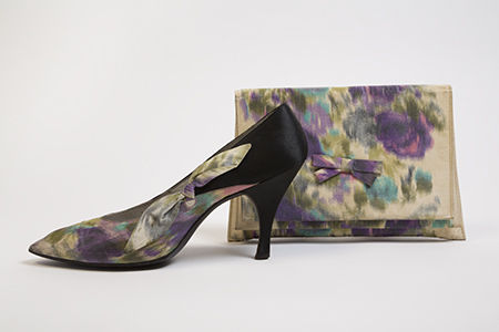 Roger Vivier for Christian Dior, silk evening pumps and clutch
