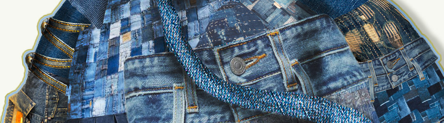 detail of the denim poster