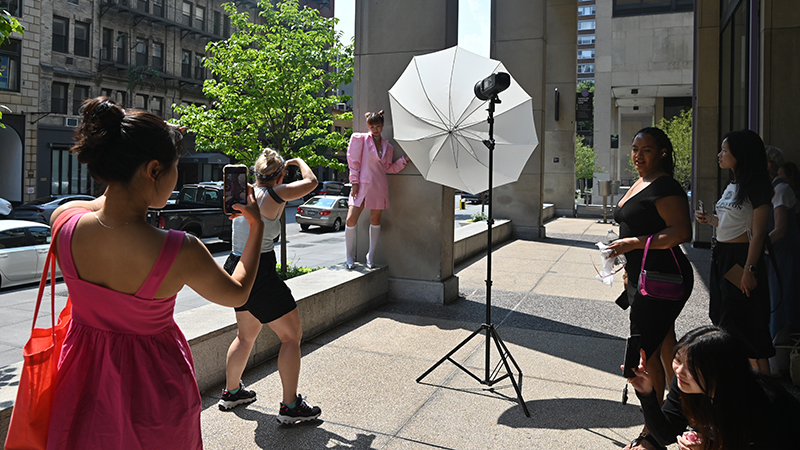 students doing a photoshoot