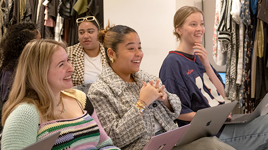 FIT students in Fashion and Business Management lecture