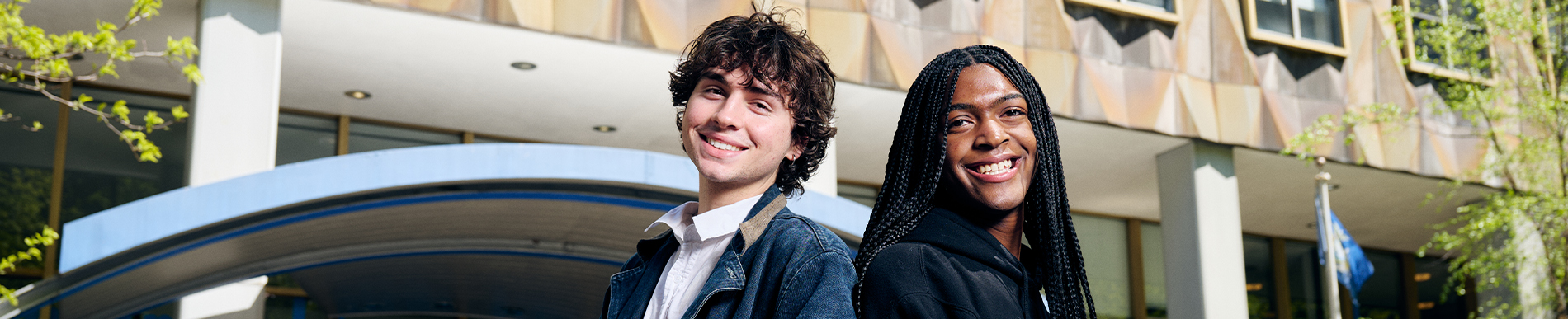 Two FIT students on campus