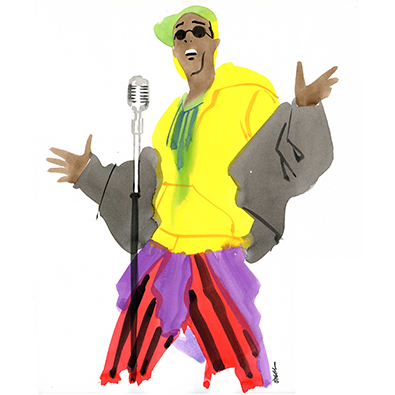 Rapper illustration by Lamont O’Neal