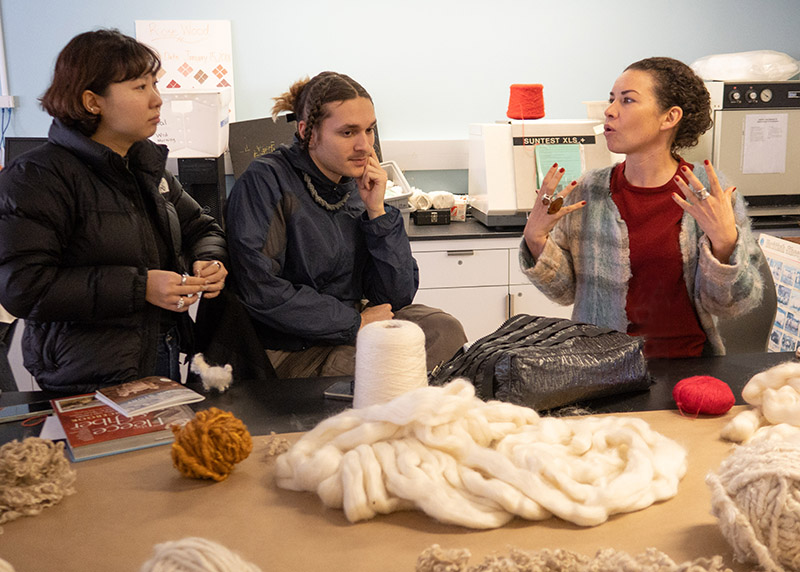 Textile Development and Marketing student in class at FIT