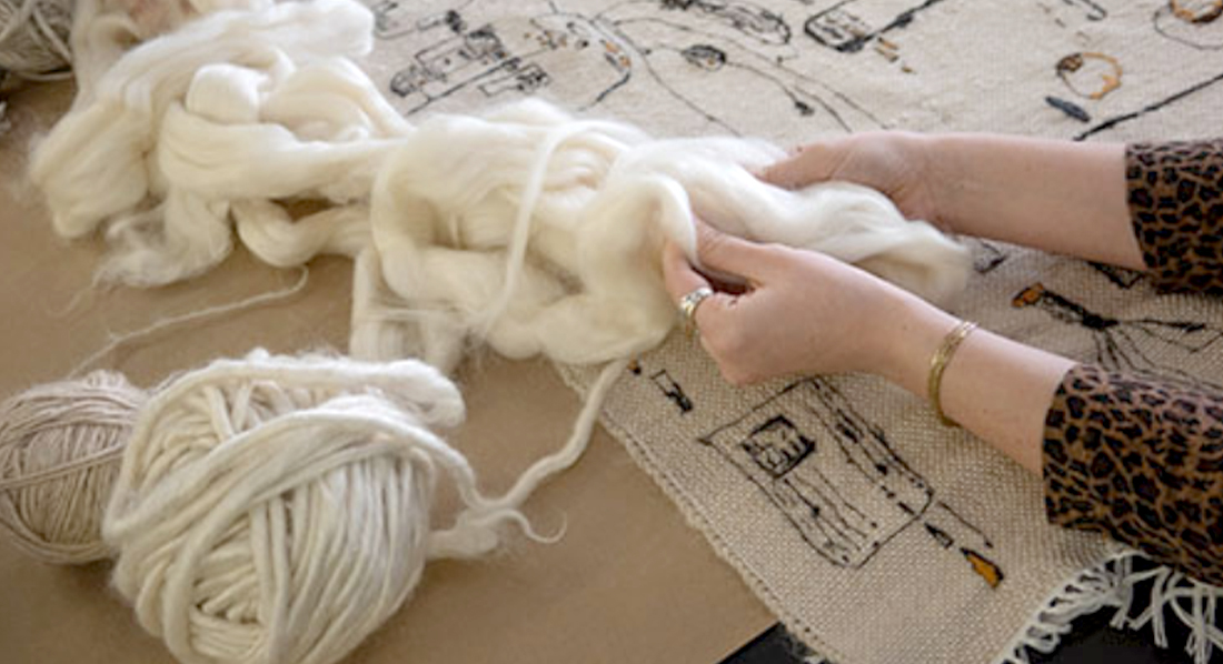 organic farmed yarn made from wool